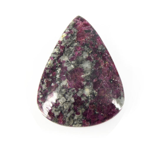 Eudialyte Cabochon | Teardrop Flat Back Cabochon | 37mm x 50mm - 6mm Dome Height | OOAK Natural Gemstone Cabochon