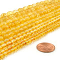 Citrine Beads | Smooth Round Gemstone Beads | 6mm, 8mm, 10mm, 12mm
