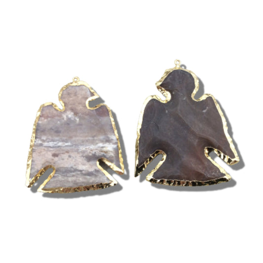 Electroplated Jasper Pendant | Eagle Pendant