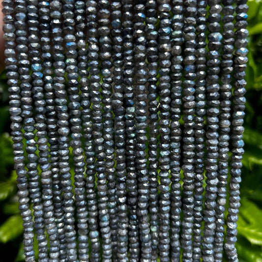 6mm Mystic Coated Labradorite Rondelle Beads
