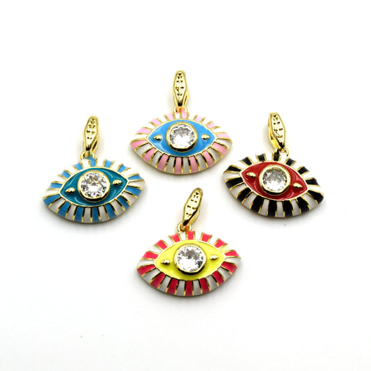 Evil Eye Enamel Charms for Bracelets, Pendants for Necklace - Teen Jewelry