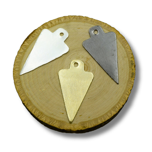 Arrowhead Plated Brass Components for Jewelry Making - Gold, Silver, Gunmetal - bulk packs of 10