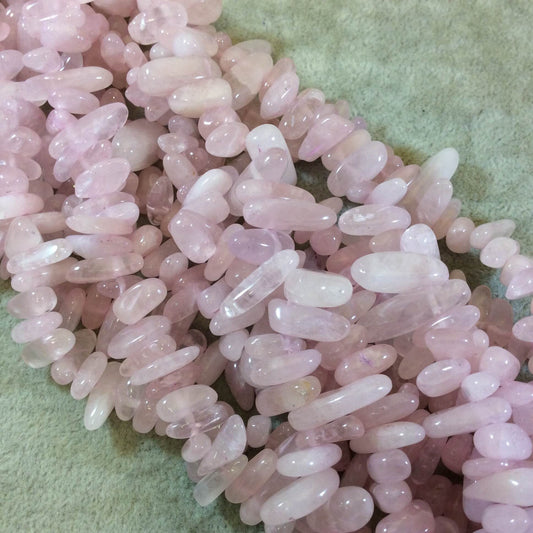 Rose Quartz Stick Beads - 15" Strand (Approximately 70 Beads) - Measuring 3-5mm x 10-20mm - Natural Semi-Precious Gemstone