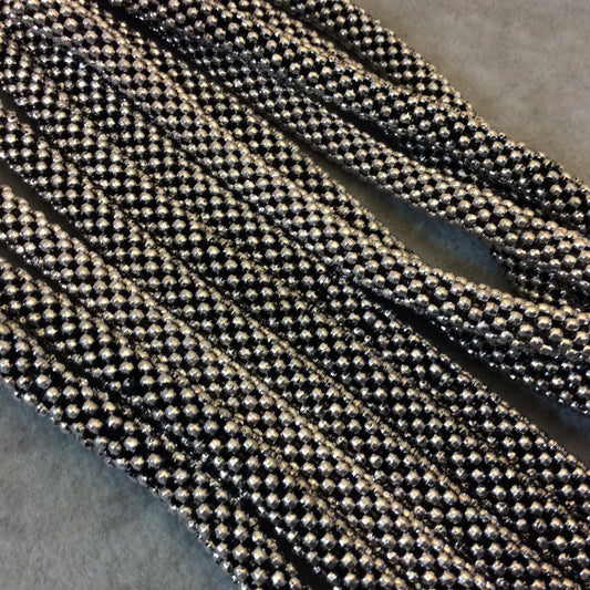 8mm Silver Finish Flat Floral/Flower Shaped Plated Base Metal Spacer Beads - 12.25" Strand (Approximately 144 Beads) - Sold by the Strand