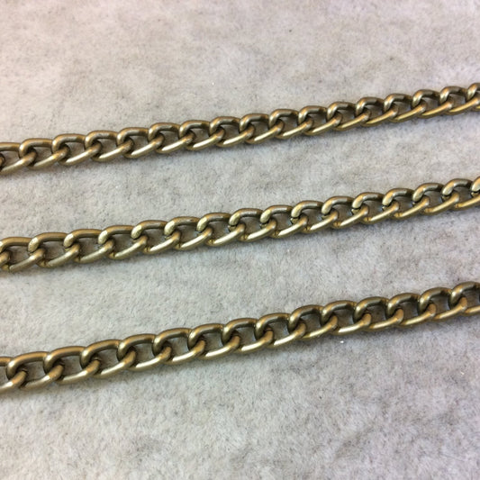A1605 - 5' Section of Bronze Finish Aluminum Long Oval Curb Chain with 5mm x 8mm Links - Available in Other Finishes, Check Related Links!