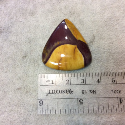 Natural Mookaite Pear/Teardrop Shaped Flat Back Cabochon - Measuring 34mm x 38mm, 5mm Dome Height - Natural High Quality Gemstone