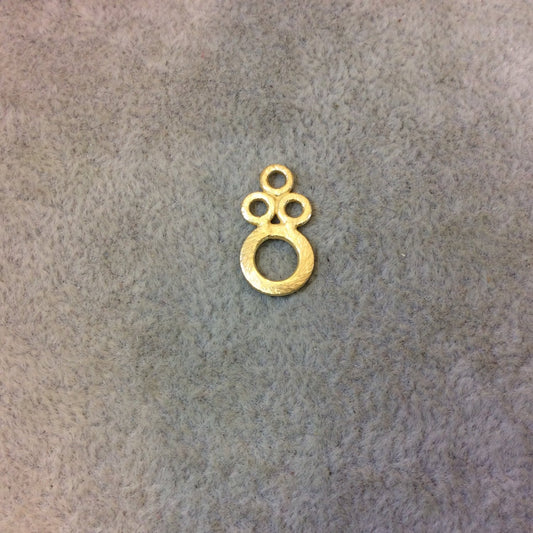 X-Small Sized Gold Plated Copper Open Three Ring Bubble Shaped Components - Measuring 10mm x 18mm - Sold in Packs of 10 (257-GD)
