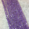 3mm x 4.5mm Faceted Purple Amethyst Vertical Teardrop Shaped Beads - 13.25" Strand (Approximately 75 Beads) - High Quality Indian Gemstone