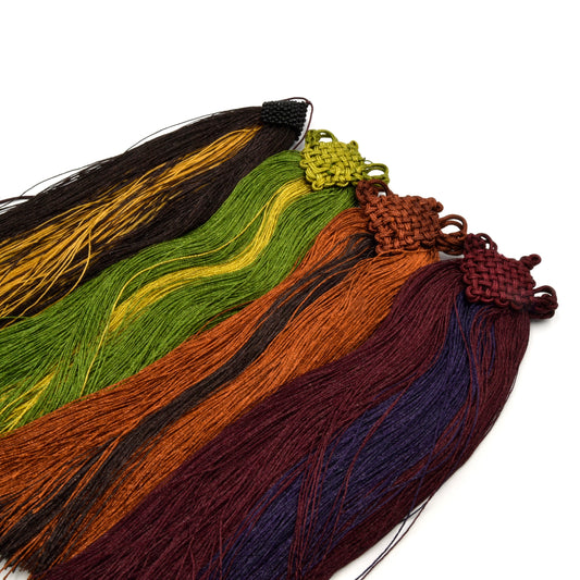 Long Tassel | Woven Cap Silk/Polyester Thread Tassel | Bag Tassel