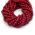 Bone Beads | Red Rondelle Beads | 6mm, 8mm, 10mm