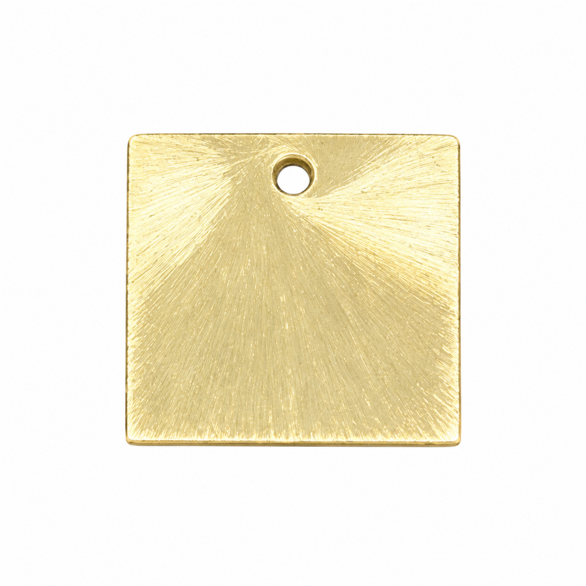 Gold-finish square plated copper jewelry components