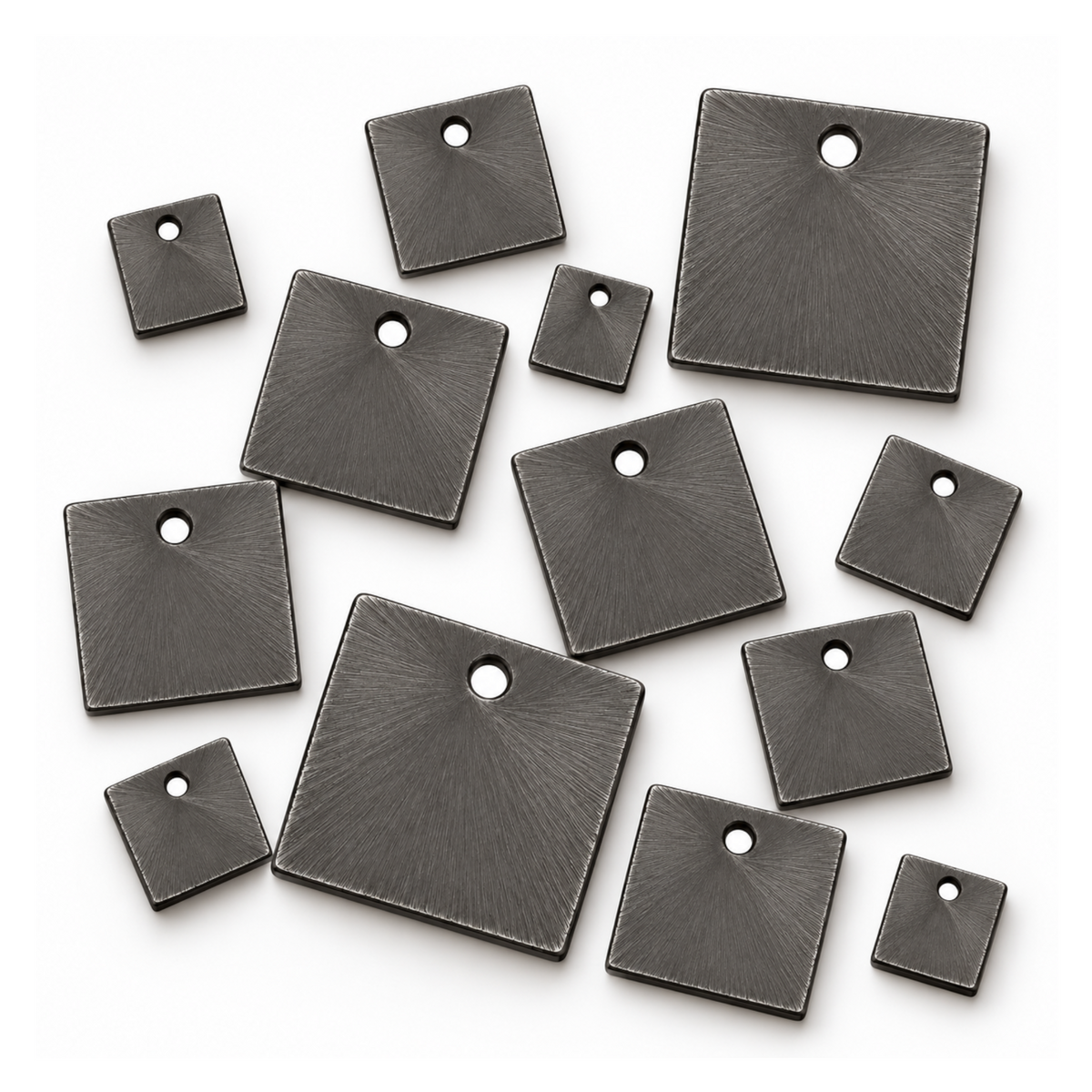 Additional view of gunmetal-finish square jewelry components