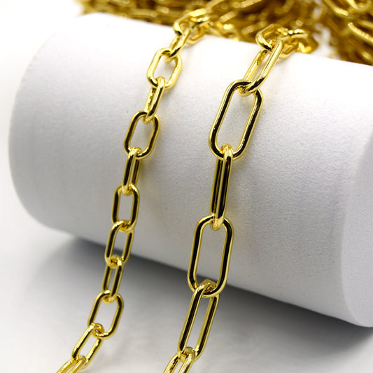Large Gold Paperclip Chain