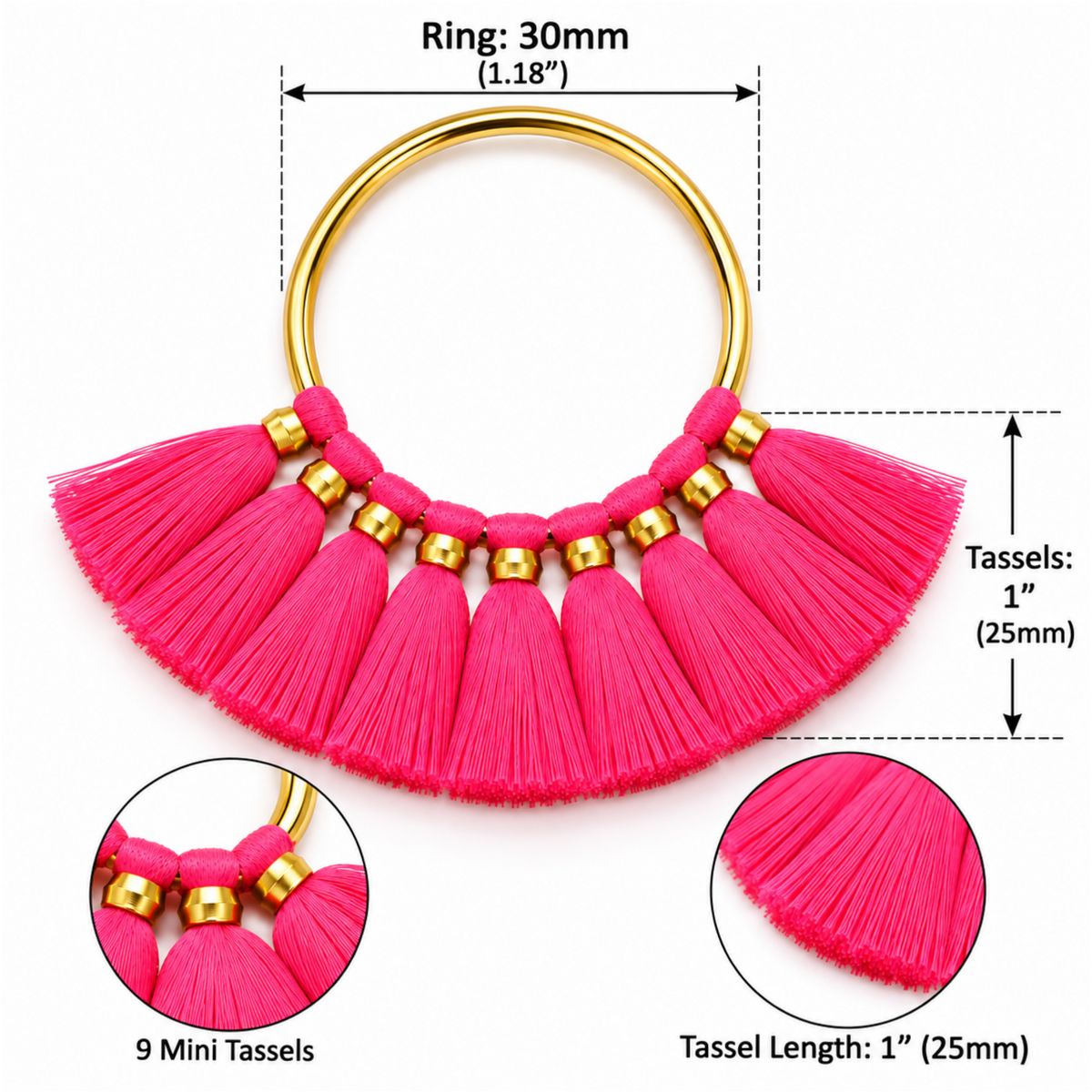 Fan tassel measurement guide