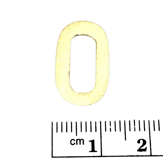 11mm x 20mm Gold Brushed Finish Open Thick Oval Shaped Plated Copper Components - Sold in Pre-Counted Bulk Packs of 10 Pieces - (139-GD)