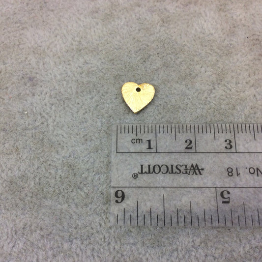 Extra Small Sized Pointed Heart Shaped Tiny Pendant/Charm Components - Available in Gold, Silver & Gunmetal - Sold in Packs of 10
