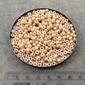Size 6/0 Glossy Finish Ceylon Light Caramel Genuine Miyuki Glass Seed Beads - Sold by 20 Gram Tubes (Approx. 200 Beads per Tube) - (6-9593)