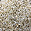 Size 8/0 Silver Lined Alabaster Cream Genuine Miyuki Glass Seed Beads - Sold by 22 Gram Tubes (Approx. 900 Beads per Tube) - (8-9577)