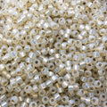 Size 8/0 Silver Lined Alabaster Cream Genuine Miyuki Glass Seed Beads - Sold by 22 Gram Tubes (Approx. 900 Beads per Tube) - (8-9577)