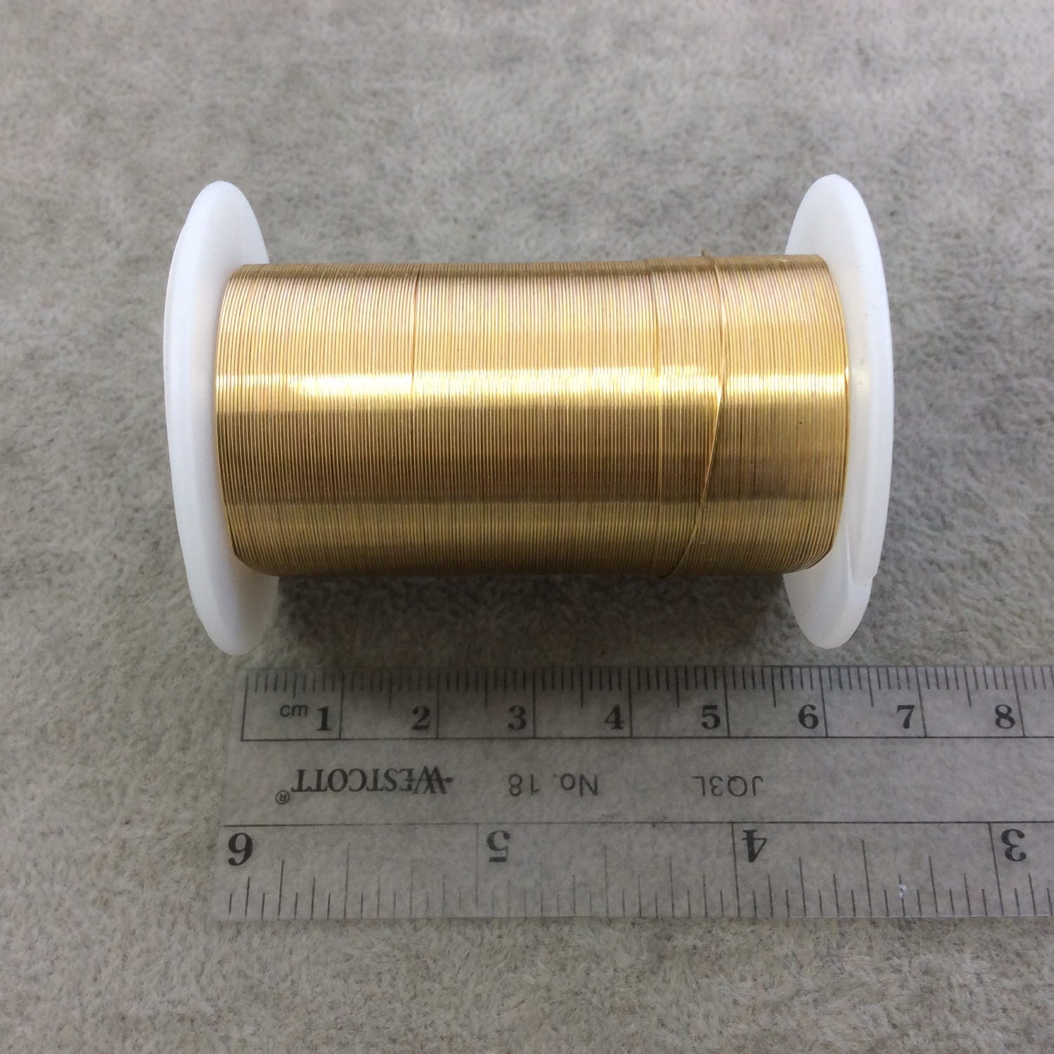 FULL SPOOL - 28 Gauge Beadsmith Brand Anti-Tarnish Gold Plated Copper Craft Wire - 40 Yards (120 Feet) - Great for Wire Wrapped Jewelry!