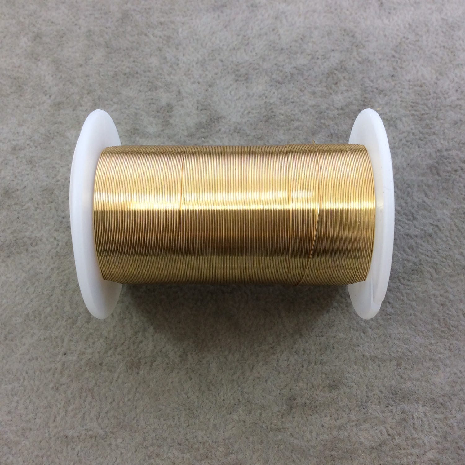 FULL SPOOL - 28 Gauge Beadsmith Brand Anti-Tarnish Gold Plated Copper Craft Wire - 40 Yards (120 Feet) - Great for Wire Wrapped Jewelry!