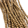 Wood Beads | Fawn Brown Colored Rondelle Wood Beads for Jewelry Making