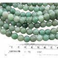 10mm Natural Green Aventurine Glossy Finish Round/Ball Shaped Beads with 2.5mm Holes - 7.75" Strand (Approx. 20 Beads) - LARGE HOLE BEADS