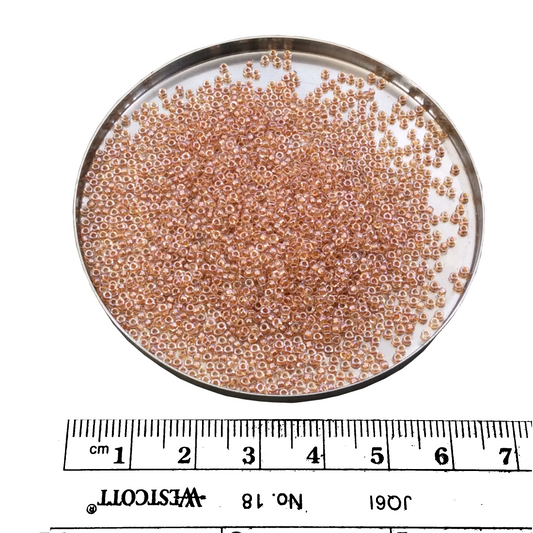 Size 15/0 Sparkle Gold  Lined Crystal Genuine Miyuki Glass Seed Beads - Sold by 8.2 Gram Tubes (~2050 Beads per Tube) - (15-91522)