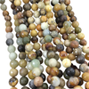 10mm Faceted Natural Flower Jasper Round/Ball Shaped Beads with 1mm Holes - Sold by 15.75" Strands (Approx. 39 Beads) - Quality Gemstone