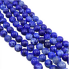 10mm Smooth Blue Mottled Dyed Agate Round/Ball Shaped Beads with 1mm Holes - Sold by 15.75" Strands (~ 39 Beads) - Quality Gemstone!