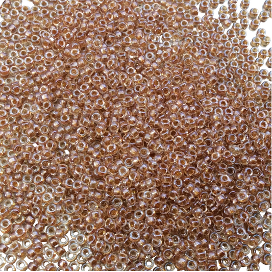 Size 15/0 Sparkle Gold  Lined Crystal Genuine Miyuki Glass Seed Beads - Sold by 8.2 Gram Tubes (~2050 Beads per Tube) - (15-91522)