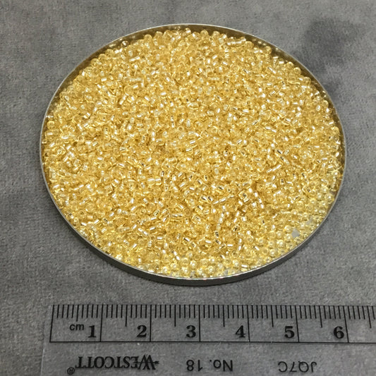 Miyuki 11/0 Seed Beads: Silver-Lined Pale Gold, 23 Gram Tube