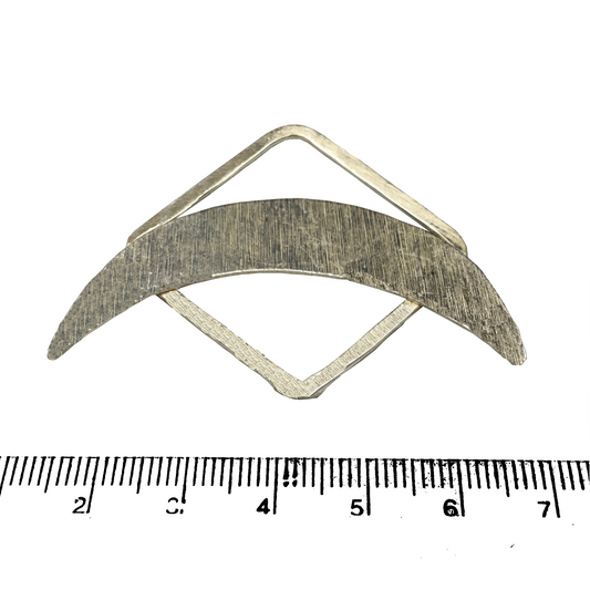 45mm x 45 mm Open Diamond with 13mm x 58 mm Blank Crescent Middle Gold Brushed Finish Copper Components Sold in Packs 4 (490-GD)