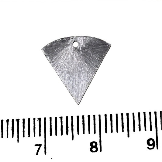 13mm x 13mm Gunmetal Brushed Finish Blank Inverted Triangle Shaped Plated Copper Components - Sold in Pre-Counted Packs of 10 Pieces