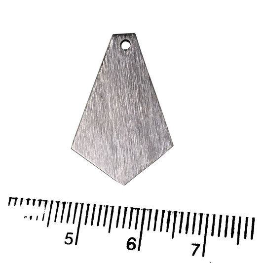 12mm x 22mm - Small Sized Gunmetal Brushed Finish Copper - Blank Men's Tie/Dagger Shaped Components  - Sold in Packs of Ten (587-GM)