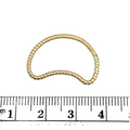 15mm x 25mm Gold Finish Open Twisted Wire Crescent/Moon Shaped Plated Copper Components - Sold in Pre-Counted Bulk Packs of 10- (469-Gd)