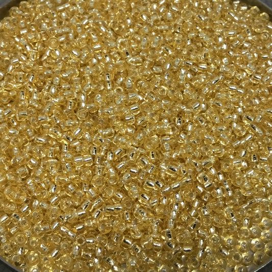 Miyuki 11/0 Seed Beads: Silver-Lined Pale Gold, 23 Gram Tube