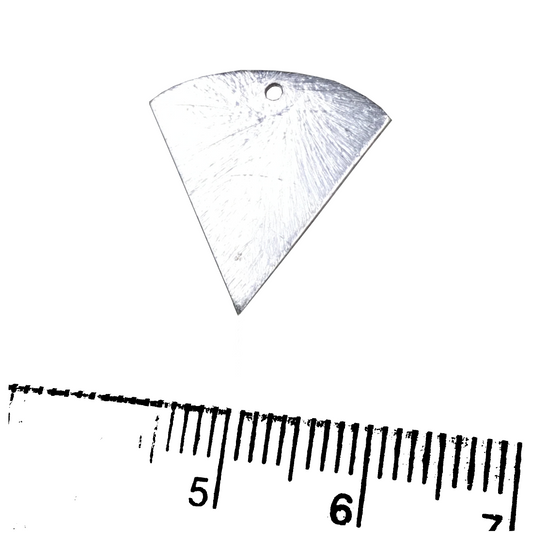 13mm x 13mm Silver Brushed Finish Blank Inverted Triangle Shaped Plated Copper Components - Sold in Pre-Counted Packs of 10 Pieces