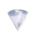 13mm x 13mm Silver Brushed Finish Blank Inverted Triangle Shaped Plated Copper Components - Sold in Pre-Counted Packs of 10 Pieces