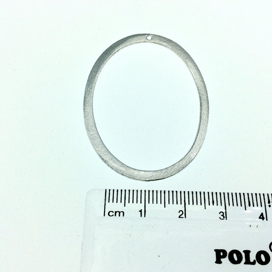 Brushed Plated Copper Oval Component: 35mm x 45mm (10 Pieces)