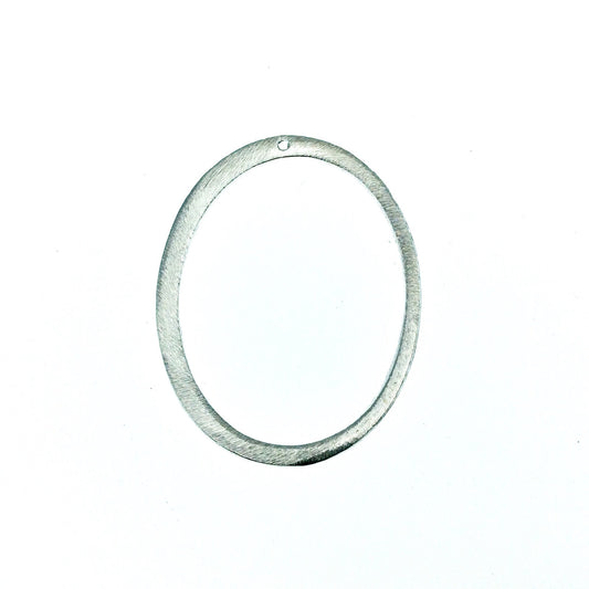 Brushed Plated Copper Oval Component: 35mm x 45mm (10 Pieces)