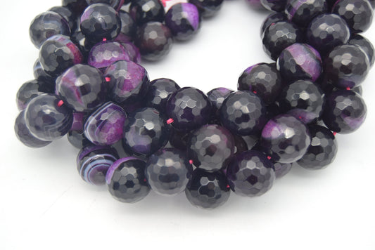20mm Agate Beads | Faceted Dyed Agate Beads | Big Beads