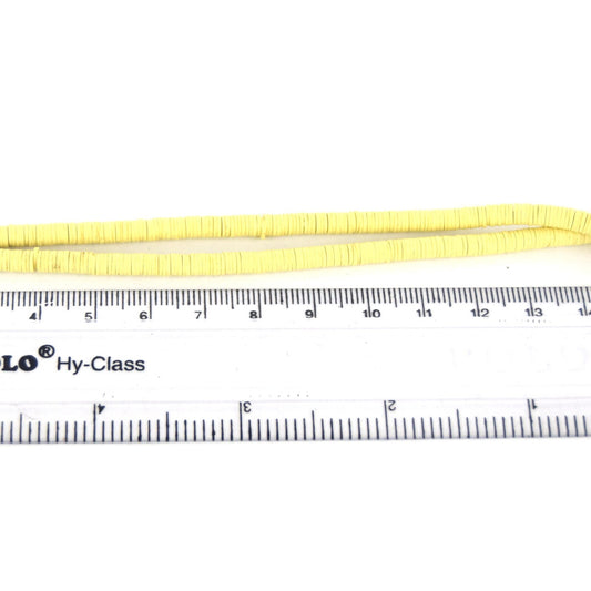 3mm African Yellow Vinyl Heishi Beads (Approx. 500 Beads)