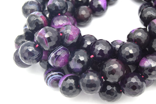 20mm Agate Beads | Faceted Dyed Agate Beads | Big Beads