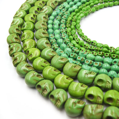 Howlite Skull Beads | Dyed Skull Shaped Beads - Available in 8mm 10mm 18mm