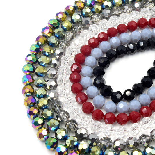 Faceted Chinese Crystal Beads: 10mm Round, Jewelry Making Supplies