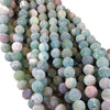 10mm Matte Finish Smooth Round Green Crackle/Veined Agate Beads - 15" Strand (Approximately 39 Beads) - Natural Semi-Precious Gemstone
