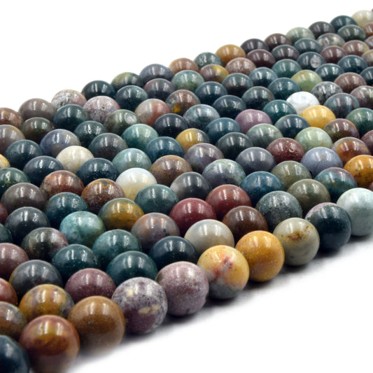 Ocean Jasper Beads | Smooth Ocean Jasper Round Beads | 6mm 8mm 10mm