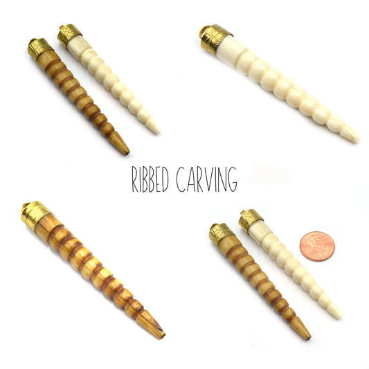 Bone Pendant | Carved Ox Bone Tusk Pendants