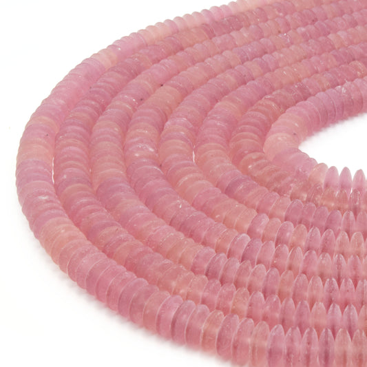 Glass Saucer Beads | Recycled Glass Saucer Shaped Beads | Sea Glass Disc Beads